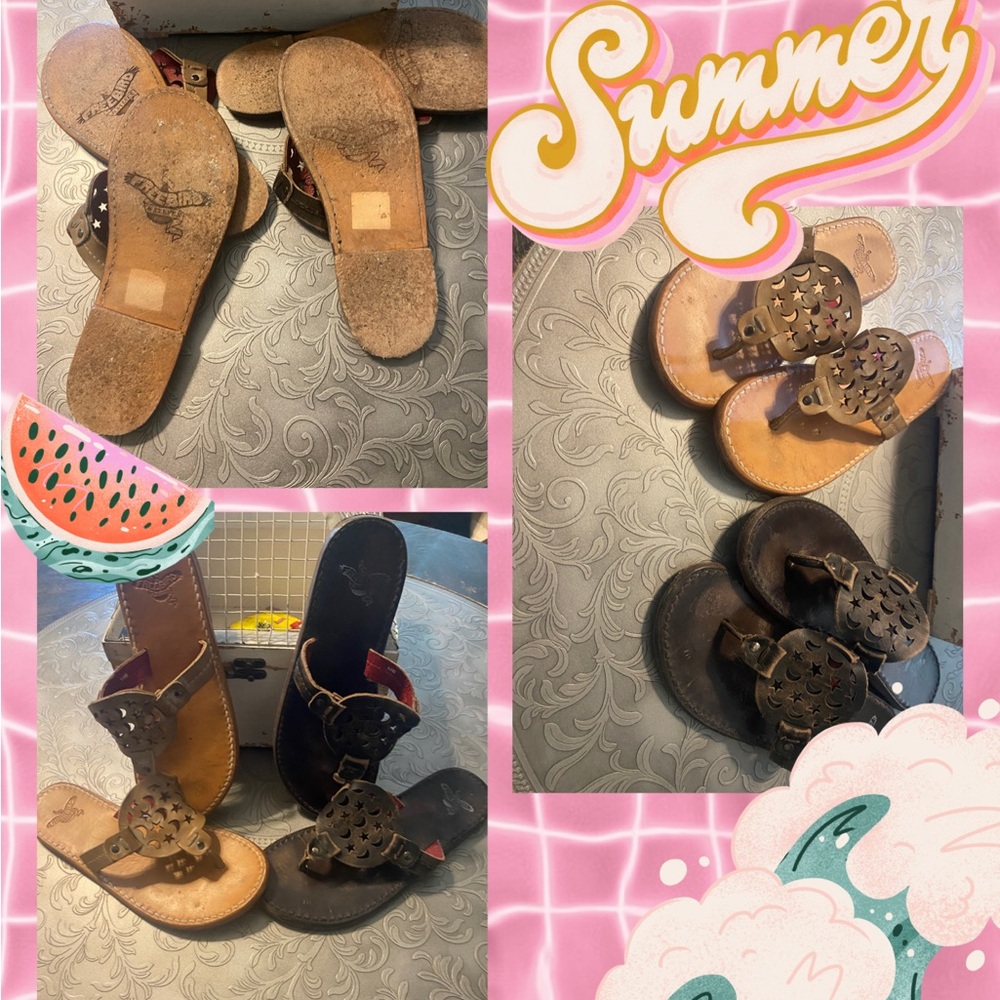 Freebird Vallarta leather Sandals 2 pair